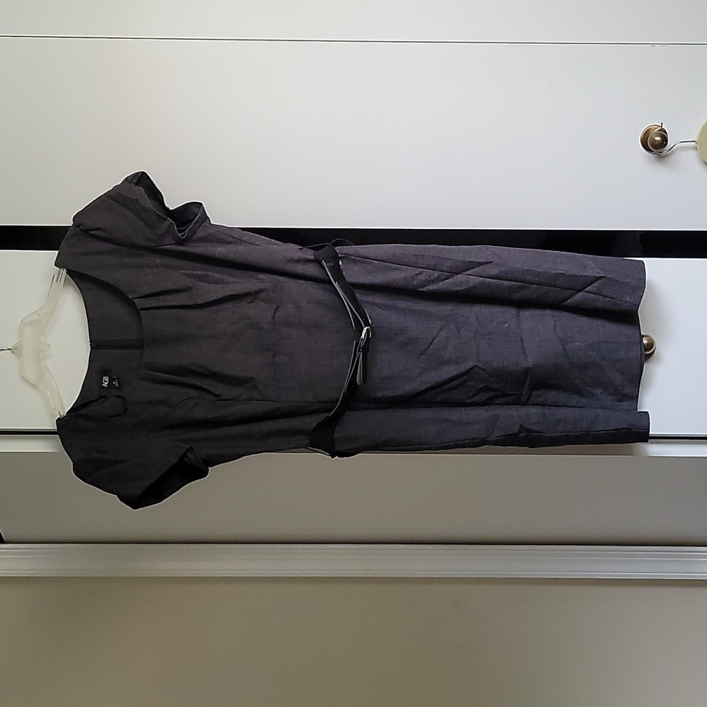 Gray belted professional dress
